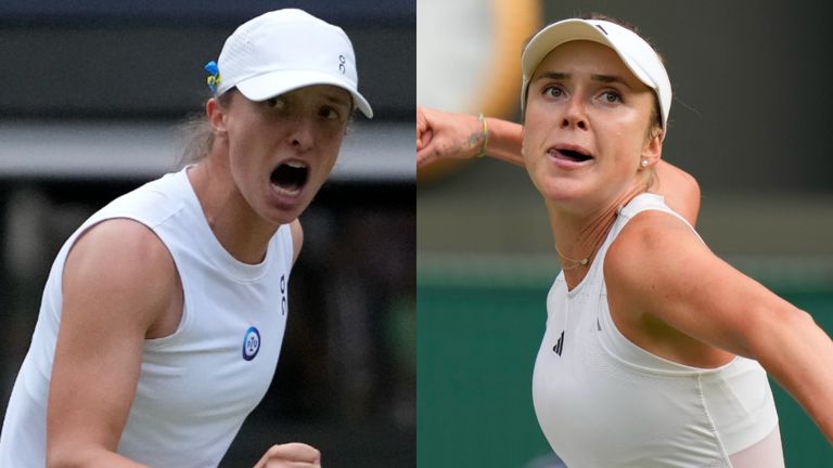 Iga Swiatek and Elina Svitolina at Wimbledon