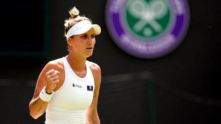 Marketa Vondrousova won the first set