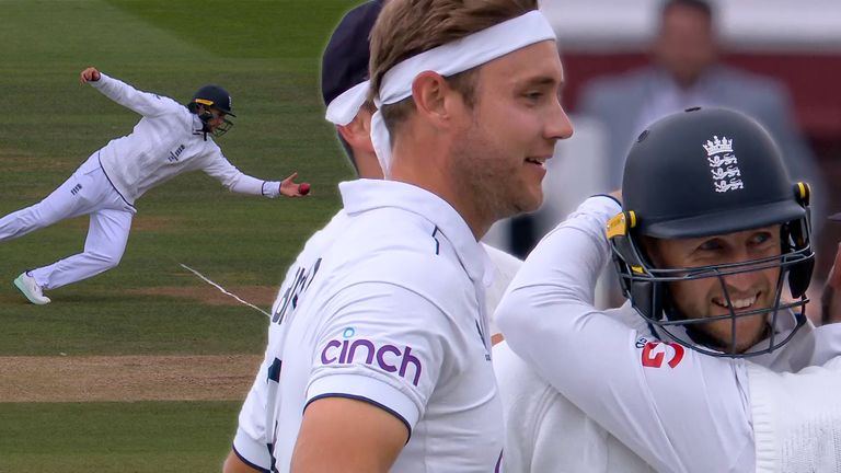 Watch every angle of Joe Root&#39;s incredible catch to break the record for most catches in the field for England in Tests