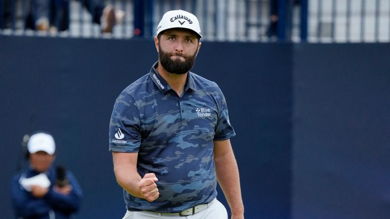 Jon Rahm is among the chasing pack aiming to hunt down leader Brian Harman on the final day of The Open