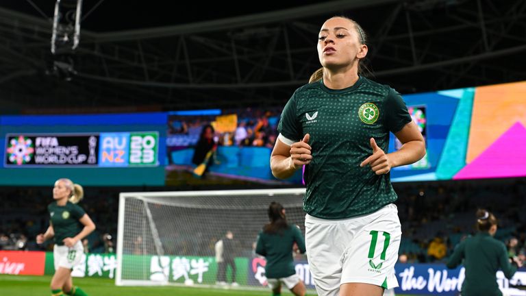 Katie McCabe of Republic of Ireland before the FIFA Women's World Cup 2023 Group B match with Australia