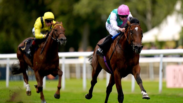 Nostrum clears away to win the Sir Henry Cecil Stakes at Newmarket