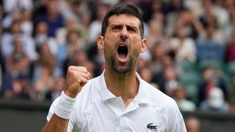 Djokovic is hunting his eighth Wimbledon title 