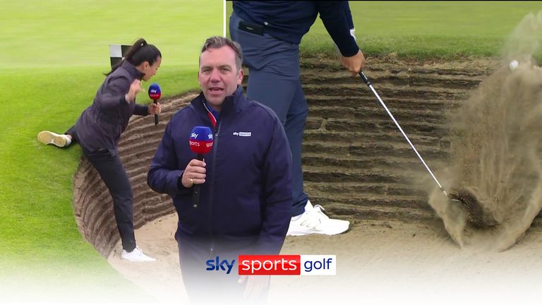 Jamie Weir and Inci Mehmet examine the challenging bunkers at Royal Liverpool which ruined many scorecards on day one of The Open