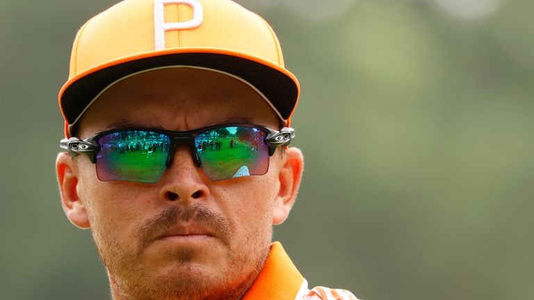 DETROIT, MI - JULY 02: PGA golfer Rickie Fowler waits to putt on the 8th hole on July 2, 2023, during the final round of the Rocket Mortgage Classic at the Detroit Golf Club in Detroit, Michigan. (Photo by Brian Spurlock/Icon Sportswire) (Icon Sportswire via AP Images)