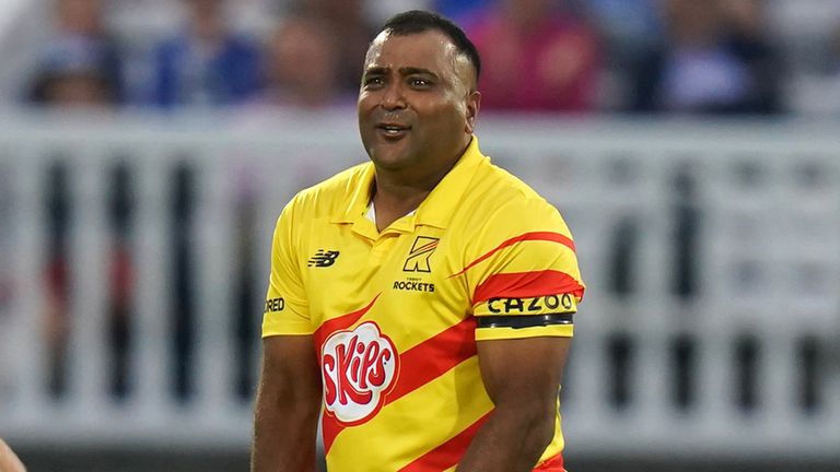 Trent Rockets Men v Manchester Originals Men - The Hundred - Final - Lord's
Trent Rockets' Samit Patel (right) celebrates taking a wicket during the Men's Hundred Final at Lord's, London. Picture date: Saturday September 3, 2022.