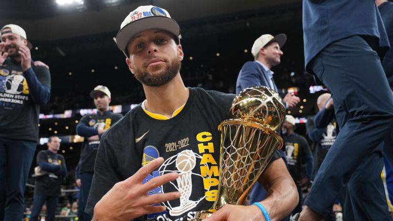 Curry won the most recent of his four NBA titles in the 2-21-22 season