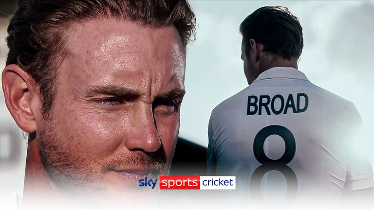 Stuart Broad reacts to highlights of his career after announcing his retirement from cricket