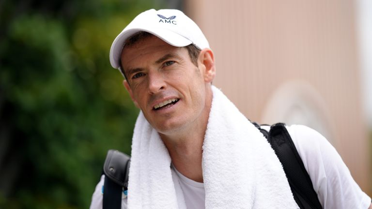 Andy Murray after a practice session for Wimbledon 2023 (PA Images)