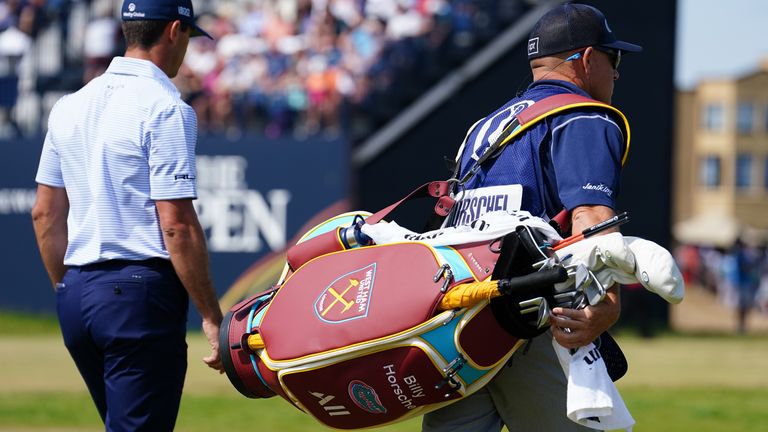 Billy Horschels West Ham-Golftasche war diese Woche erneut bei The Open zu sehen