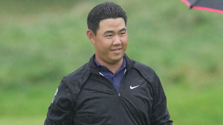 Tom Kim finished tied for second at The Open despite an ankle injury