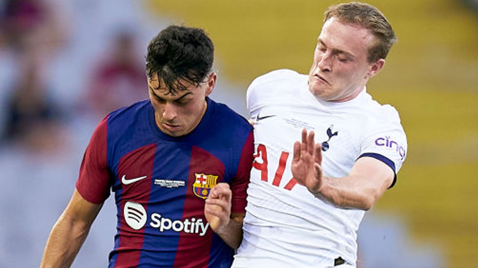 Barcelona 4-2 Tottenham Late fightback erases Oliver Skipps double Football News Sky Sports