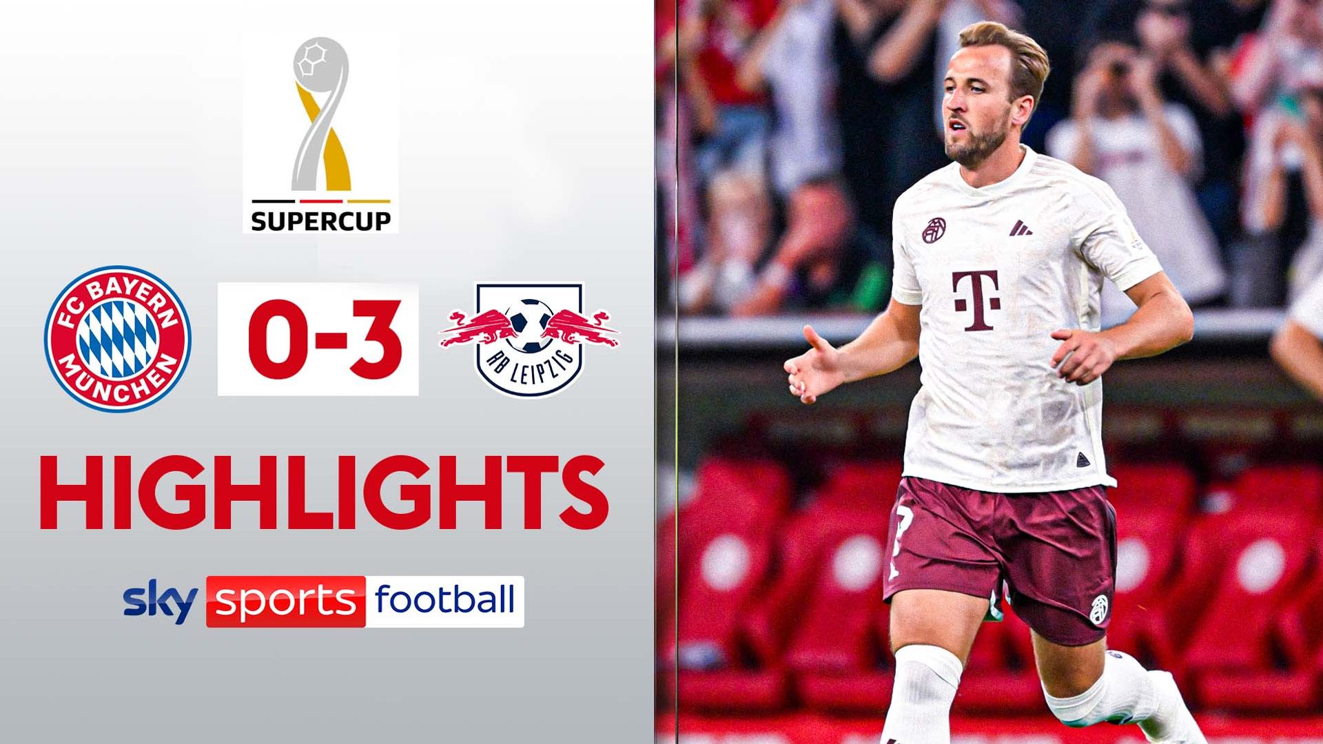 Olmo's hat-trick ruins Kane's Bayern debut | Supercup Highlights