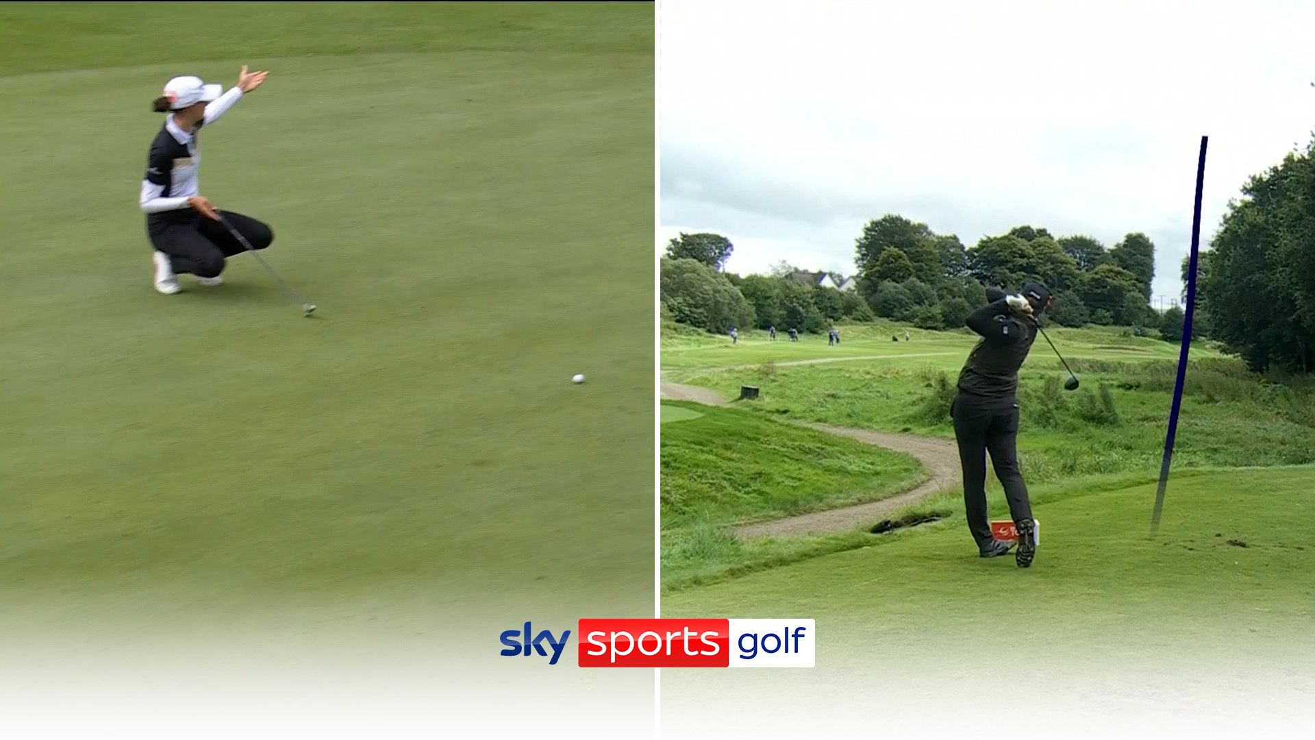 'That's extraordinary!' Booming drive narrowly misses player on green!