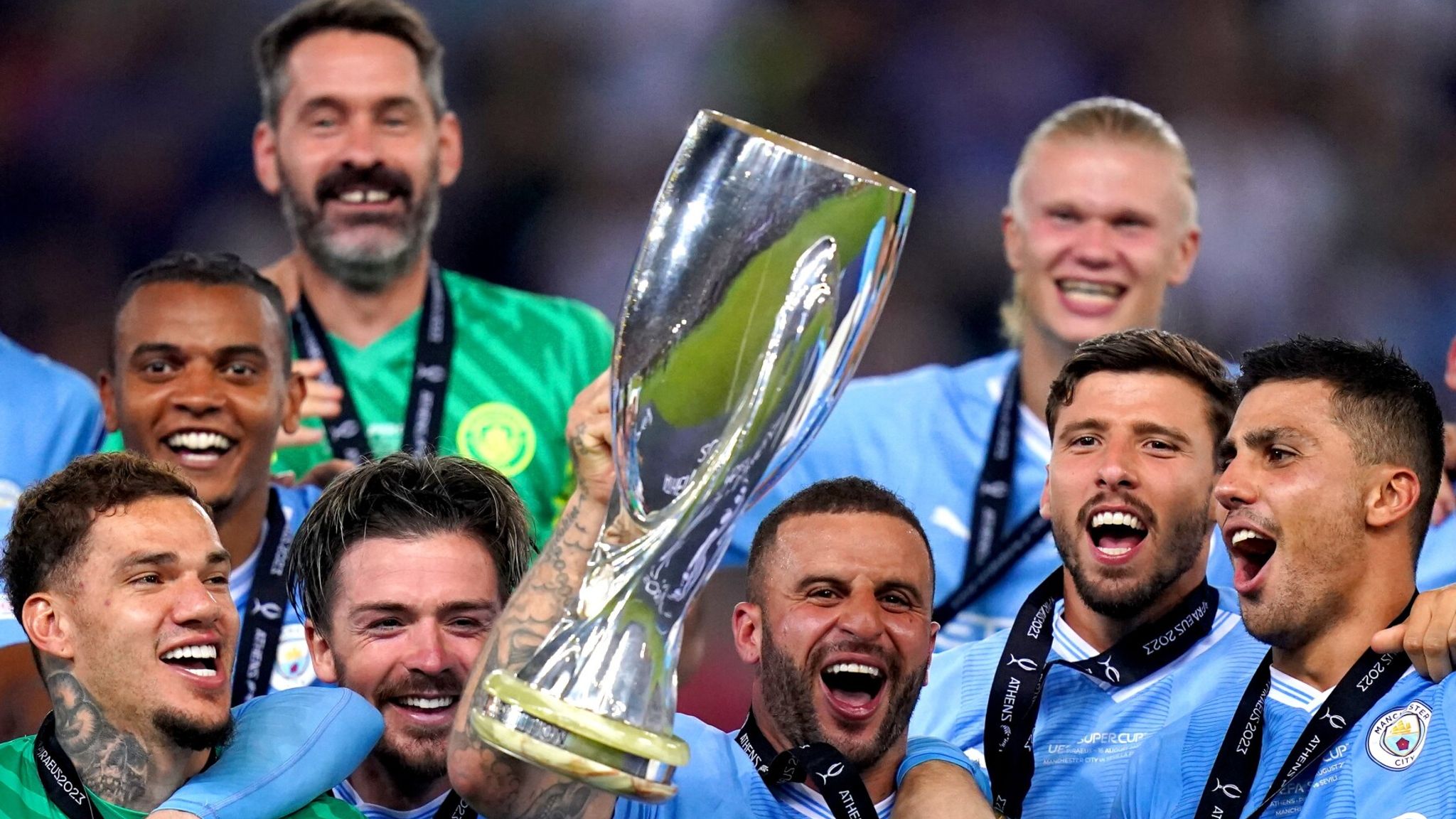 Man City 1-1 Sevilla (5-4 on penalties): European champions win first Super  Cup after shootout success, Football News