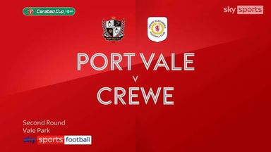 Port Vale 0-0 Crewe (2-0 pens)