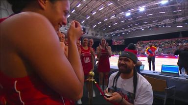 Proposal at the Netball World Cup!
