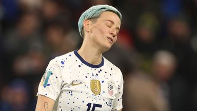 The USA have been knocked out of the Women's World Cup, with Megan Rapinoe missing a penalty in the shootout against Sweden
