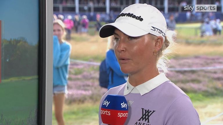 Charley Hull analysed her performance at round two of The AIG Women's Open as she is tied for second at the end of the day.