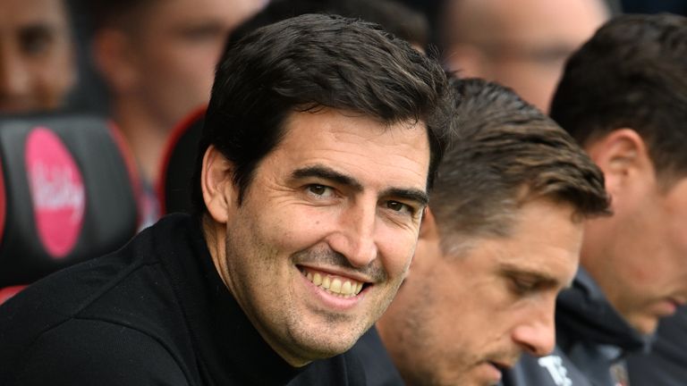 Bournemouth manager Andoni Iraola before the Premier League match at the Vitality Stadium, Bournemouth. Picture date: Saturday August 12, 2023.
