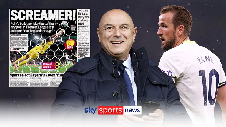 DANIEL LEVY AND HARRY KANE BACK PAGES TONIGHT