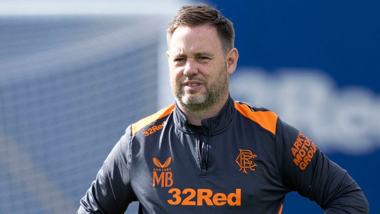 GLASGOW, SCOTLAND - AUGUST 14: Michael Beale during a Rangers Training Session at the Rangers Training Centre, on August 14, 2023, in Glasgow, Scotland. (Photo by Craig Foy / SNS Group)