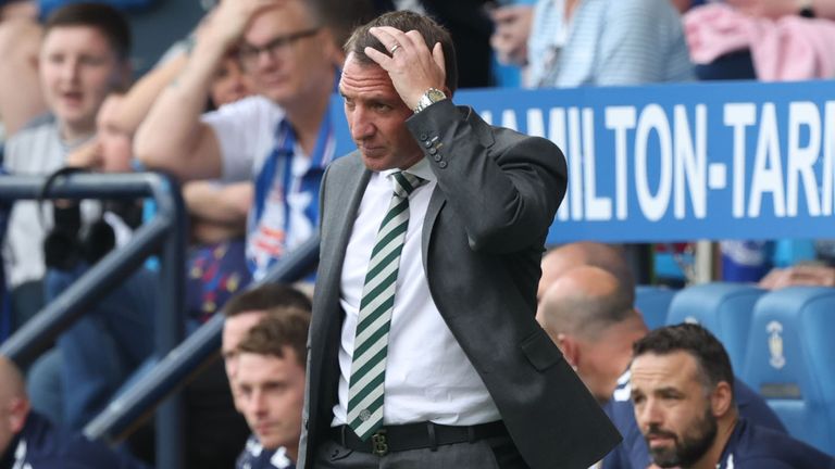 Celtic manager Brendan Rodgers saw his side knocked out at Kilmarnock