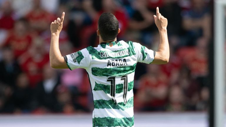 Celtic's Liel Abada celebrates his opener