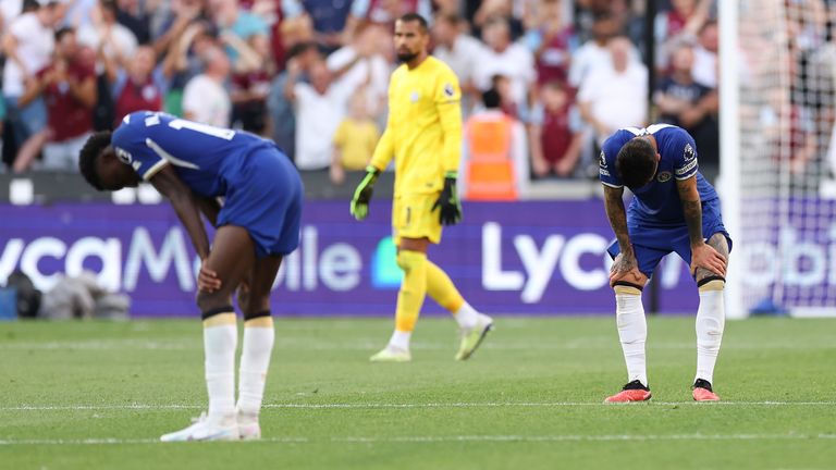 Chelsea were beaten 3-1 at West Ham on Sunday