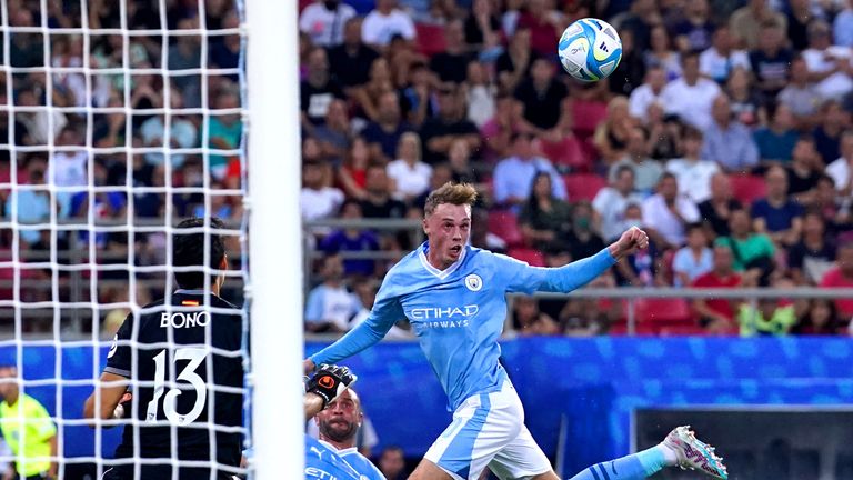 Cole Palmer equalised for Man City in the second half of the UEFA Super Cup