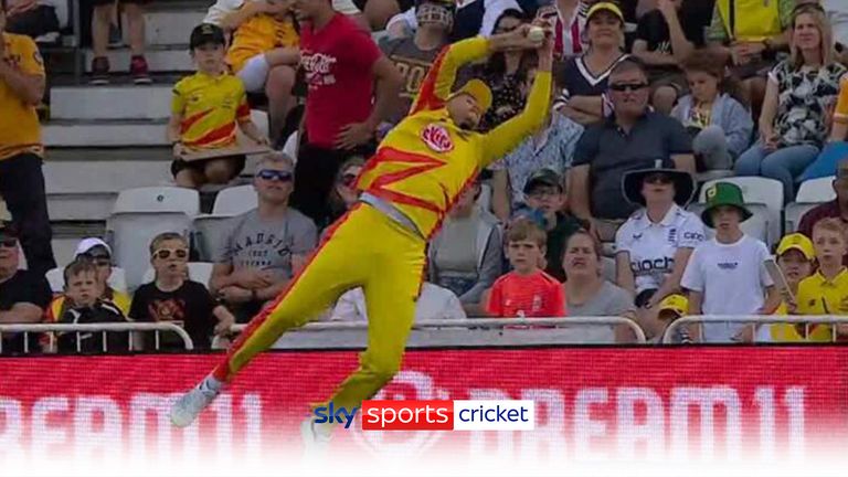 Watch Joe Root take stunning catch for Trent Rockets to dismiss England teammate Moeen Ali for Birmingham Phoenix in The Hundred.