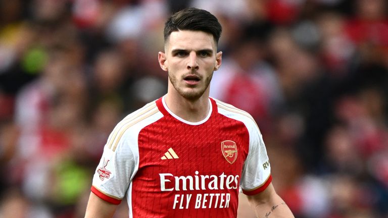 Arsenal midfielder Declan Rice