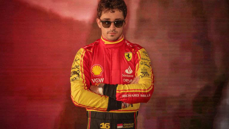 Ferrari's Charles Leclerc sports a cool look ahead of the Italian Grand Prix