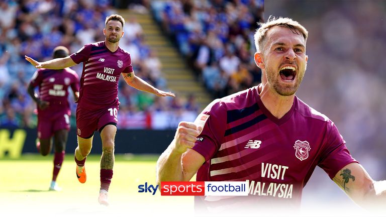 Watch Aaron Ramsey score this stunner for Cardiff at Leicester, his first since returning to the club. 