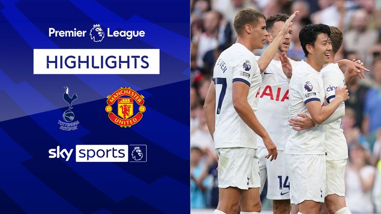 Highlights of Tottenham against Manchester United in the Premier League.