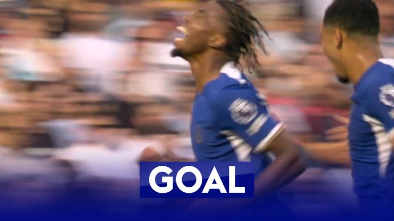 Carney Chukwuemeka's emphatic finish gives him his first senior goal and makes it 1-1 between West Ham and Chelsea.