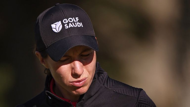 Carlota Ciganda is making her first appearance since being disqualified from the Evian Championship 