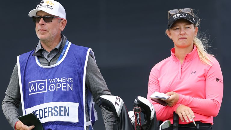 Emily Pedersen mixed an eagle and two bogeys with a lone bogey during an opening-round 69 at the AIG Women's Open