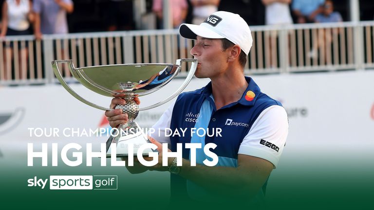 Highlights from the final round of the 2023 Tour Championship from the East Lake Golf Course, where Viktor Hovland secured FedExCup glory