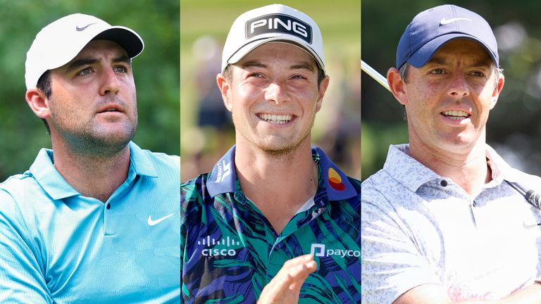 Scottie Scheffler, Viktor Hovland, Rory McIlroy