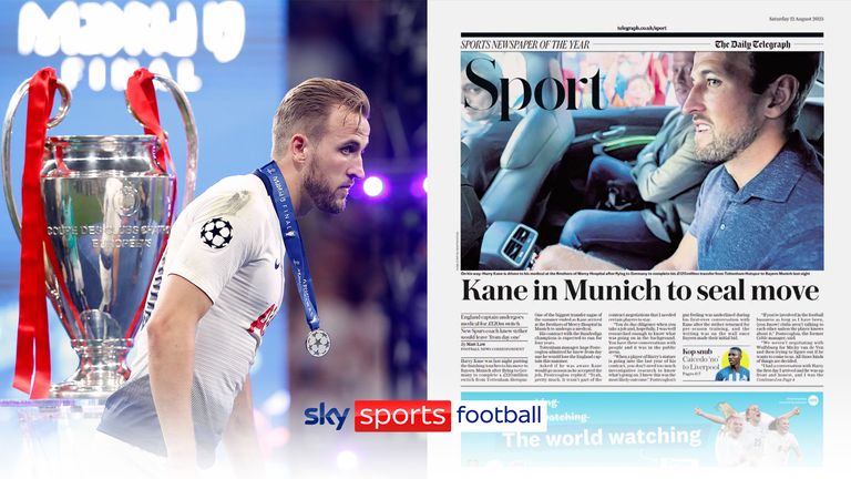 Tottenham Hotspur's Harry Kane appears dejected whilst walking past the trophy after the UEFA Champions League Final at the Wanda Metropolitano, Madrid.