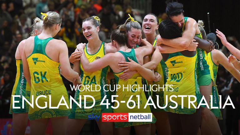 Highlights from the Netball World Cup final as Australia beat England to secure a 12th title