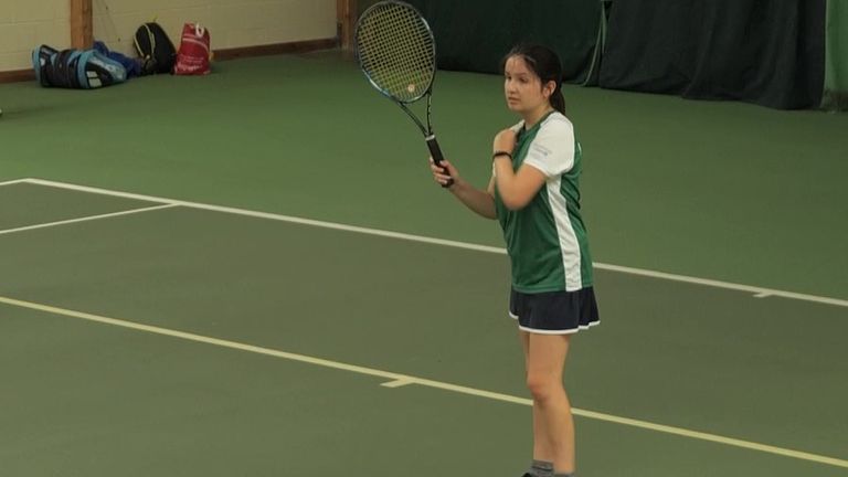 Ireland's Rya Devereux trains ahead of the VI/blind tennis world championships 