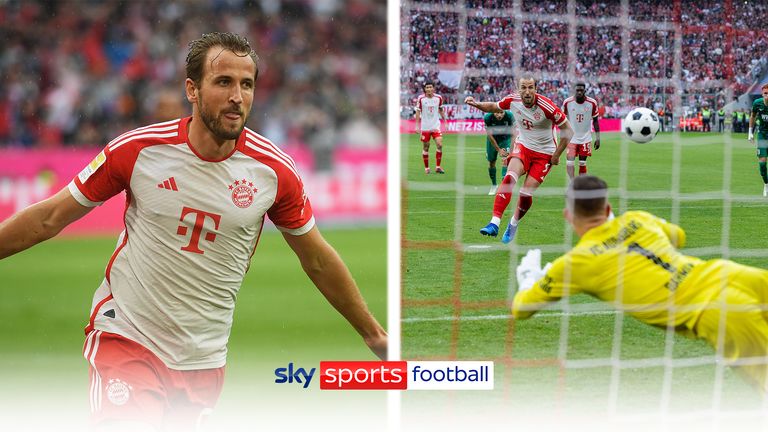 &#39;First moment of many!&#39; | Harry Kane scores first home goal for Bayern from penalty spot