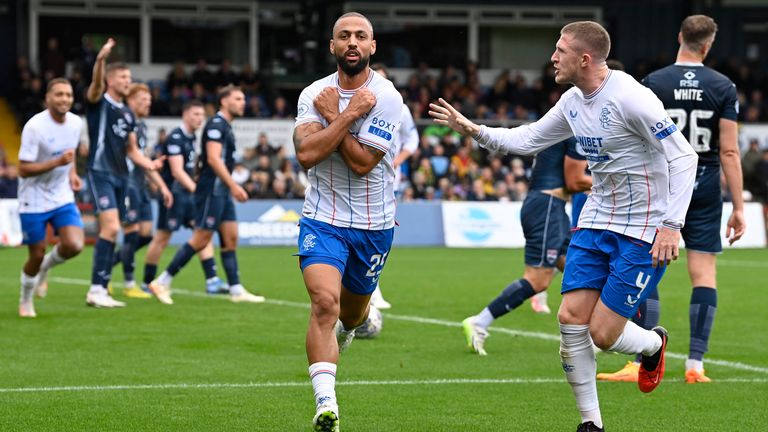 Rangers' Kemar Roofe celebrates making it 1-0