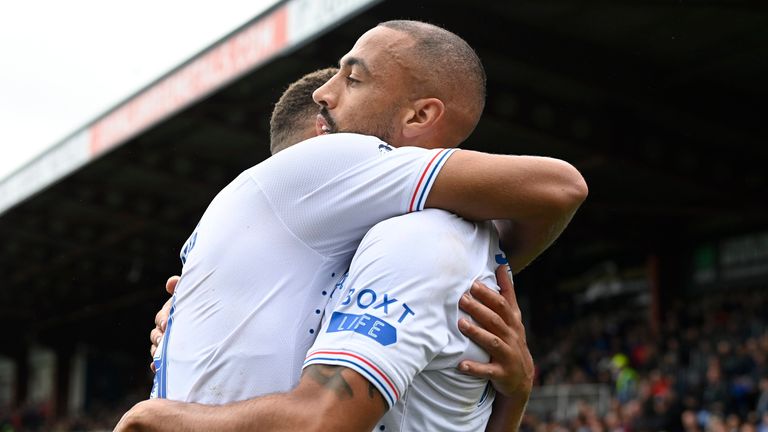 Rangers striker Kemar Roofe opened the scoring against Ross County