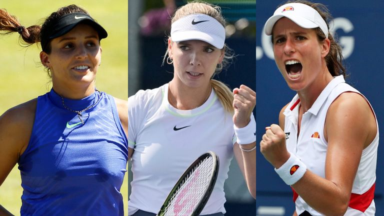 Laura Robson, Katie Boulter and Johanna Konta: US Open Tennis
