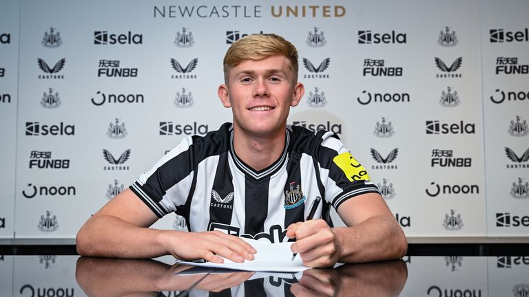 Lewis Hall signs for Newcastle United