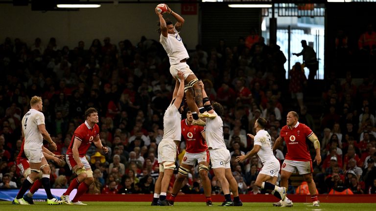 England endured some struggles in the line-out against Wales