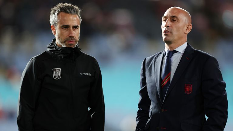 Jorge Vilda was backed by Luis Rubiales when 15 Spain players went on strike last year - but reportedly has paid the price for his actions surrounding the suspended president's 'kissgate' row